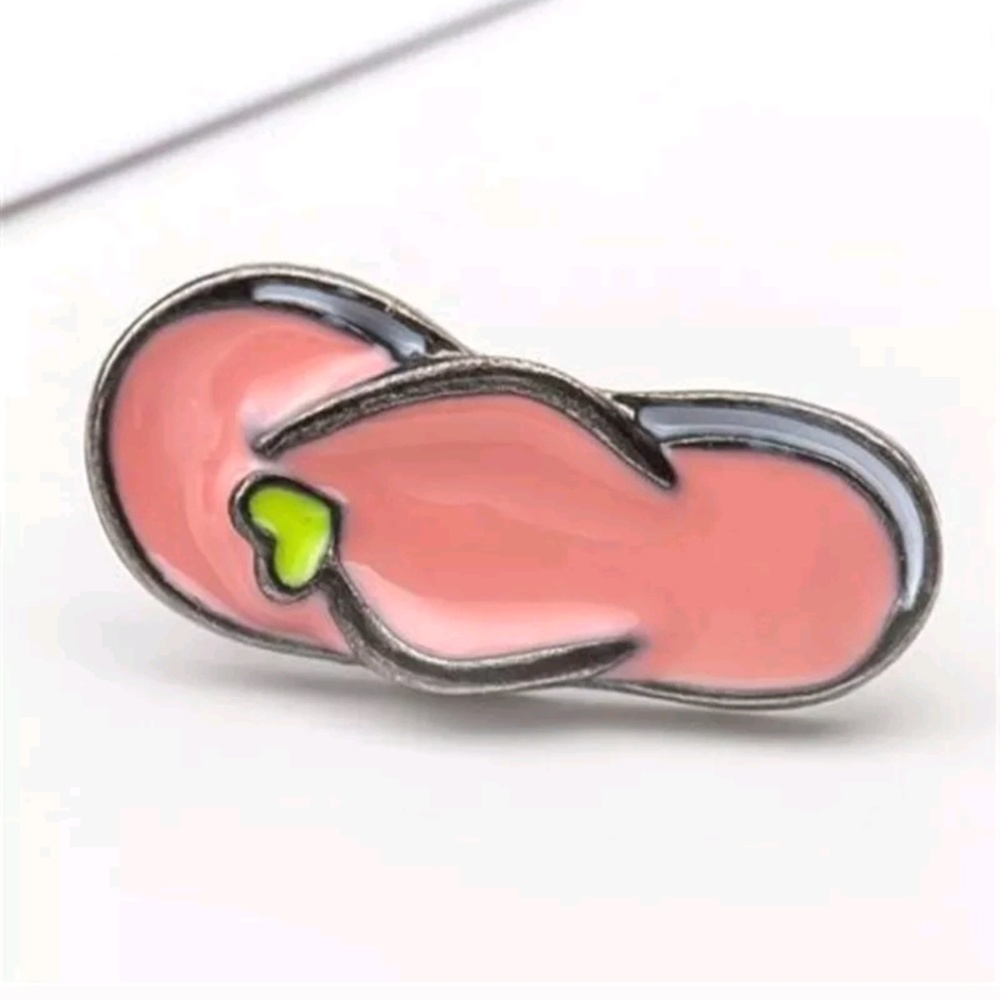 Pin Brooch Cute Flip Flop Love Summer